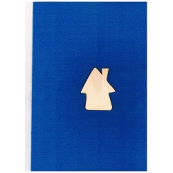 SKLEJKA #3mm Domek, chatka  7,5x6cm ,pusty